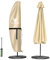 LeapBeast Housse Parasol Déporté,Housse Parasol,Housse de Protection pour Parasol,Contre Les intempéries,avec Fermeture Éclair pour Parasol de 2 à 4m pour Parasols Jardin Plage (Beige, 265-40-70-50cm)