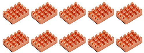10 Stück Messing-Kühlkörper, Geschlitzte Feine Zähne, Hohe Wärmeleitfähigkeit für Router, CPUs, PCB