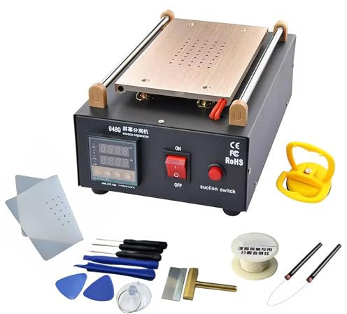 COUCHO Cell Phone Screen Separator Machine, 8 inch LCD Screen Separator with Built-in Vacuum Pump, Mobile Phone Repair Heating Plate with LED Display, for Mobile Phone Tablet Repair