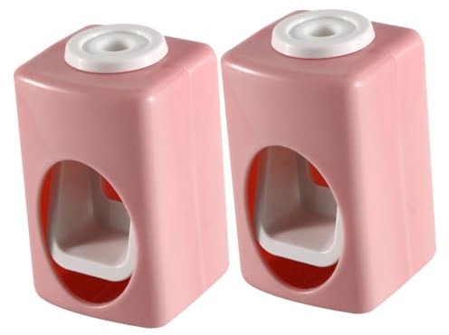 HOMOCONO 2er Set Automatischer Zahnpasta Spender Kompakter Quetscher Für Zahnpasta Mit Aufbewahrungsregal Praktisches Badezimmer Zubehör Für Die Ganze Familie