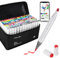 120 Colours Alcohol Brush Markers with Free App, Brush and Chisel Tip Alcohol Pens for Adults and Kids, Drawing Markers for Anime Manga Drawing and Sketching