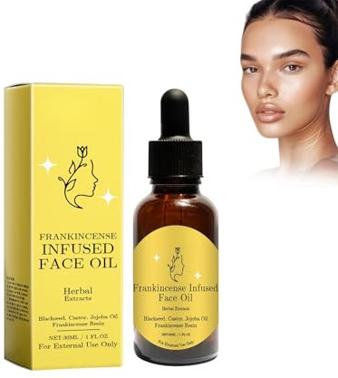 Organic Weihrauchöl gesicht Frankincense Resin Facial Oil Anti-Aging & Hydrating Serum mit, Rizinusöl Jojobaöl Reduziert Falten, Frankincense Oil for face