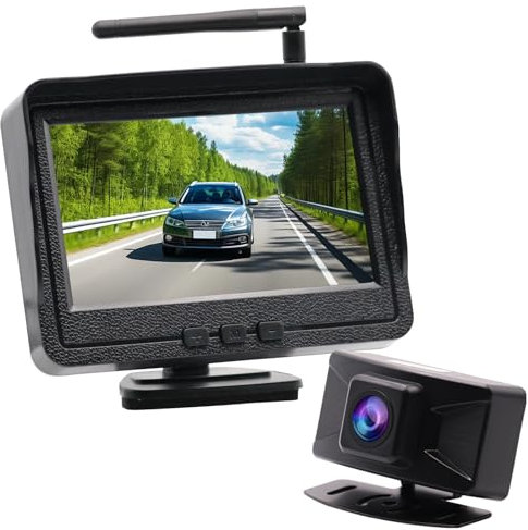 3T6B Rückfahrkamera Auto Rückansicht mit Nachtsicht, 4.3 LCD Auto Monitor, Wasserdicht Monitor Rückfahrkamera für Auto SUV Truck und Lieferwagen