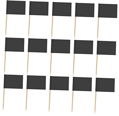 TOPPERFUN 200Stücke Zahnstocher Flaggen DIY Dessert Topper für Kuchen Muffins Früchte Leere Cocktail Picks für Hochzeiten Partys Feiern Personalisierbar mit Eigenen Nachrichten