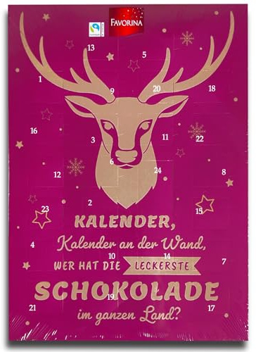 Schokoladen Adventskalender Schoko Weihnachts Kalender für Erwachsene mit Spruch