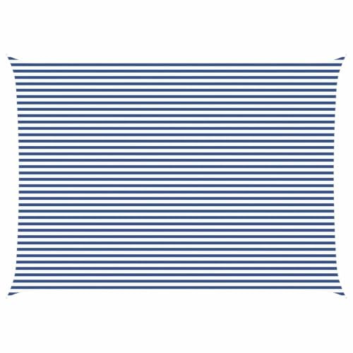 vidaXL Sonnensegel Blau und Weiß 7 x 5 m 100% Polyester Oxford