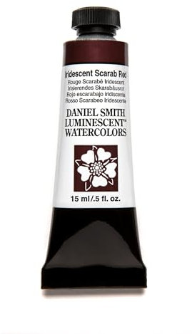 Daniel Smith Extra Fine Watercolor Paint, 15ml Tube, Iridescent Scarab Red, 284640021
