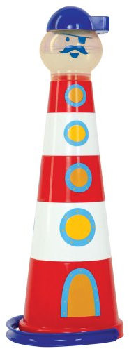 GOWI 558-21 Leuchtturm Pyramide, 7teilig, Stapelspielzeug