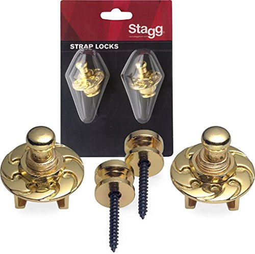 Stagg 19694 Gitarrengurt Griff (2x Stück) gold