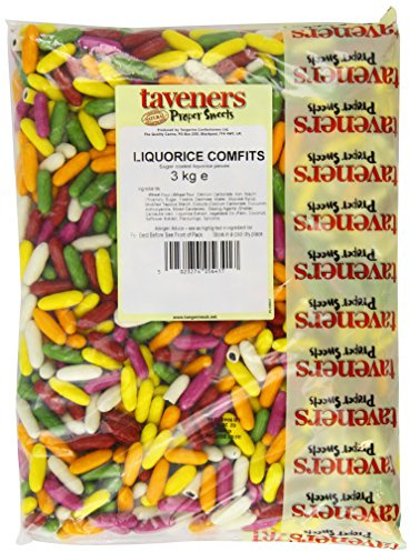 Tangerine Liquorice Comfits, 3000 g