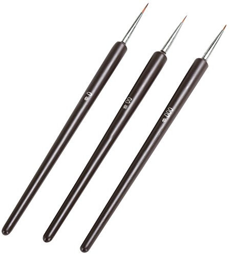 TRIXES 3 x minuscule Ongles Gel Acrylique Conseils Salon Drawing stylo Brosse peinture Outil