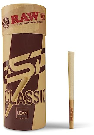 Raw Cones klassische schlanke Größe | 50 Stück | Natürliches, vorgerolltes Blättchen mit Tipps und Packstäbchen im Lieferumfang enthalten