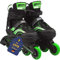 Best Sporting Inline Skates Kinder I Rollschuhe größenverstellbar 30-33 I robuste Inliner für Jugendliche mit Bremse I grün - schwarz I Rollerskates Schuhe Kinder I Inliner mit 4 Rolllen