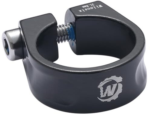 wilethree MTB Road bicycle Seat Post Clamp Aluminium Alloy 31.8mm Black