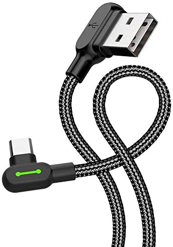 mcdodo - USB zu USB Type-C-Kabel, 90° abgewinkelter LED-Monitor, 1,8 m schwarz