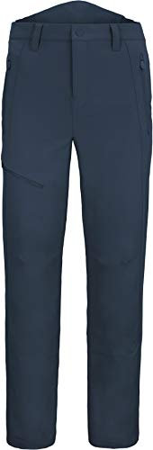 normani Winter Thermohose gefütterte Sotfshellhose mit Fleecefutter und Latz, Wind- und wasserdicht, 4 Reißverschlusstaschen Farbe Navy Größe L/52