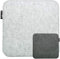 DuneDesign Filz Sitzkissen Eckig 35x35cm Stuhlkissen Sitzauflage 8mm Hellgrau Grau