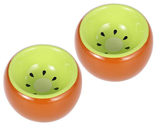 Balacoo 2pcs Ceramic Hamster Bowl Food and Water Ceramic Bowl Small Anima Feeder Dish Guinea Pig Gerbil Mice Hedgehog Food Bowl Feed Bowl