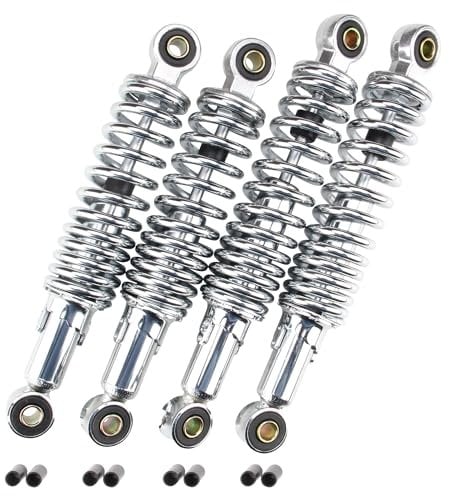 Stoßdämpfer Tieferlegung Set chrom 240 mm + 260 mm kompatibel mit Simson Schwalbe KR51 Star