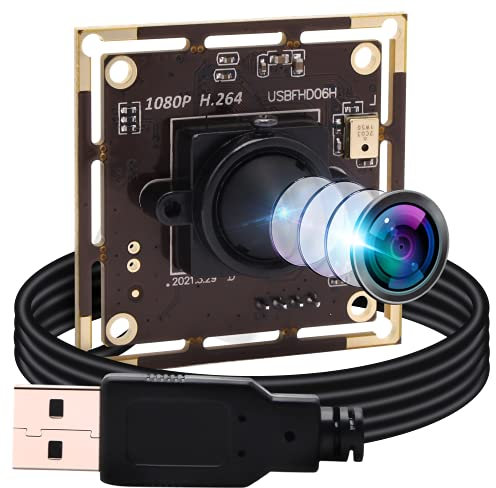 ELP Kamera 1080P Webcam H.264 Low Light USB Camera Mini Kamera Modul (3.7mm Objektiv USB Kamera Modul)