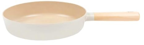 FIKA Antihaft-Pfanne mit Holzgriff, Induktions-kompatibles Kochgeschirr für alle Herdplatten, Küchenutensilien mit Keramikbeschichtung, gesundes Kochen, Omelettpfanne, hergestellt in Korea (28 cm)
