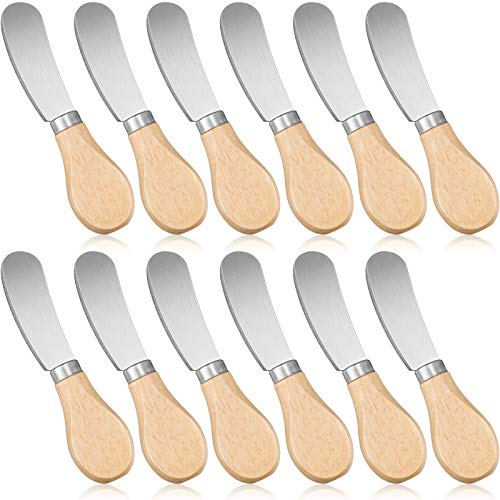 Patelai 12 Pcs 4.7 Inch Cheese Spreader Knives Butter Knife Bulk