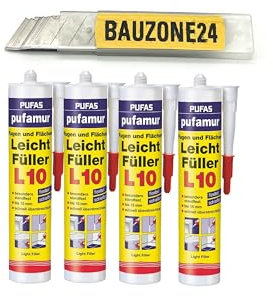2 bis 12er Pack: Pufas pufamur Fugen und Flächen Leichtfüller L 10 (4 Stück)