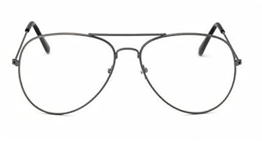 TECH-LINE-DIRECT FASHION ACCESSORIES Unisex Aviation Metal Frame Sunglasses Classic Optics Eyeglasses Transparent Clear Lens (Gunmetal)