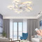Becailyer Deckenventilator mit Beleuchtung, moderne Fernbedienung, dimmbar, Sternform, LED-Unterputz-Deckenventilator, leiser Ventilator, Leuchte für Wohnzimmer, Schlafzimmer, 29 Zoll/Weiß/60 W