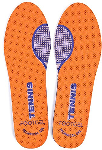 Footgel - Tennis Einlegesohlen | Gel Einlegesohlen Herren/Damen Atmungsaktiv, Komfortabel | Stabilisierend, Beugen Verletzungen vor, Schmerzen in Füßen, Knien und Lendenwirbeln | Größen 35 bis 38