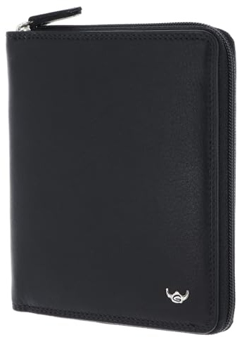 Golden Head Leder Geldbörse Polo RFID Protect RV-Kombischeintasche 3302 Schwarz