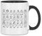 wowshirt Tasse Busen Titten Brüste Brustformen Brusttypen, Farbe:White - Black