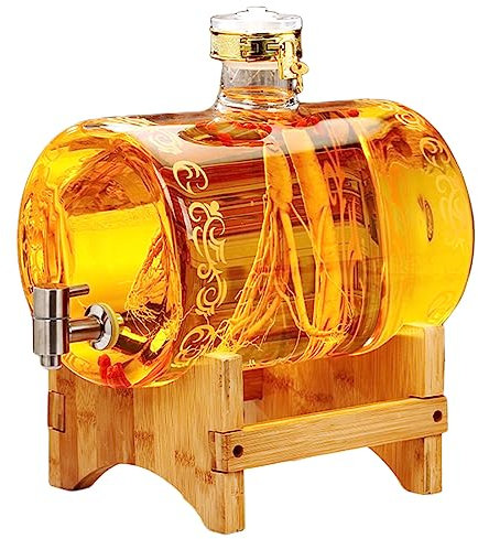 WRJAHCG Dispensador de Bebidas de Cristal,dispensador de Bebidas de Vidrio con Grifo,10L Dispensador Bebidas Botella Vidrio Bebida Caliente o fría para fría,café,Leche