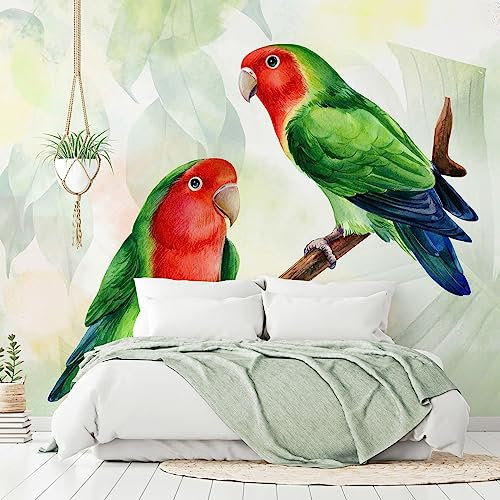KunstLoft Tapete 'Lovebirds' 100x70 Fototapete modern