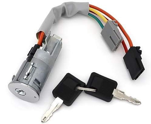 AUTOXBERT Zündschloss für Opel Vivaro Renault Nissan Auto Zündschalter mit 2 Schlüssel Zündanlassschalter Zündspule Zündanlasser Startschalter 7701038365