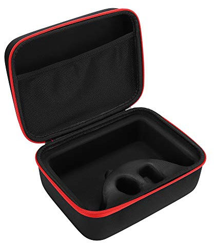Hard Case for Go VR, Portable Storage Bag Hard Nylon Protective Carrying Case for Go VR Headset, for Gaming Remote Controller Power Bank Adapter Cable Accessories (Black Red)