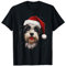 Tibet Terrier mit Weihnachts Mütze T-Shirt