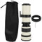 Obiettivo Focusg E Mount 28 × 9 × 9 Bianco 420800 Mm Apertura F 8.316 Telescopio con Messa a Fuoco Manuale Completa Zoom Teleobiettivo per Fotocamera con Attacco Ef-S