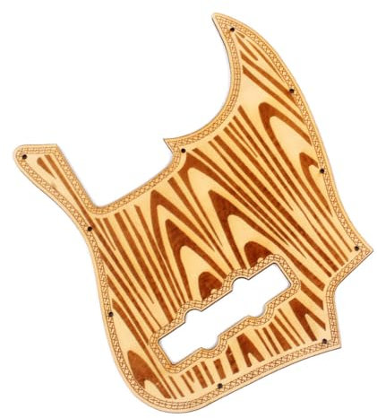 Toyvian Electric Guitar Pickguard Mit Wellenmuster Handgefertigter Schutz Für Musikinstrumente Geeignet Für Caster Gitarre Hellbraun