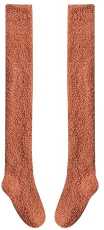Oshhni Calzini alti alla coscia Scaldamuscoli da donna Accessori cosplay Calza per le gambe Calze invernali Calzini per stivali Calze per ufficio da camera, Rosso-arancio