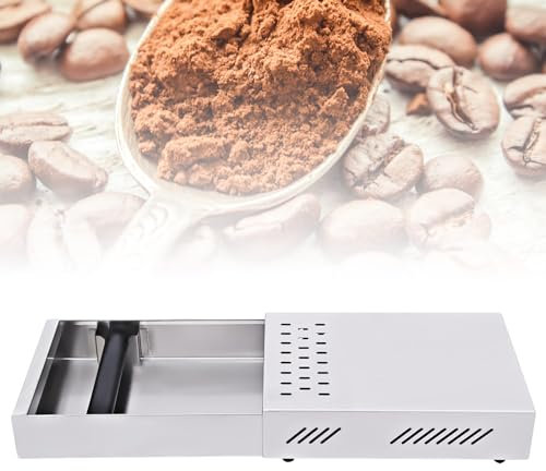 Stainless Steel Drawer Type Slag Box 2.5L Commercial Classic Coffee Knock Out Drawer Box Grounds Espresso Waste Box for Coffee Shops Milk Tea Shops and Hotels