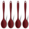 GEEKHOM Kochlöffel Silikon Lang 27,5cm - 4 Stück Set Silikon Löffel zum Kochen, Hitzebeständig Silikonlöffel Esslöffel Servierlöffel Rührlöffel - Alternative zu Kochlöffel Kunststoff, Plastiklöffel