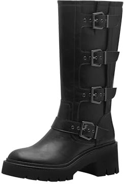 Tamaris Damen Langschaft-Stiefel Vegan; BLACK, EU 41