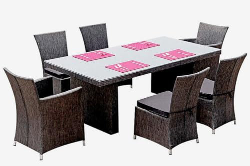 DEKO VERTRIEB BAYERN Premium Gartenmöbel Set Garten Sitzgruppe Aluminium Garten schwarz Balkonmöbel Lounge Set inkl. Lieferung