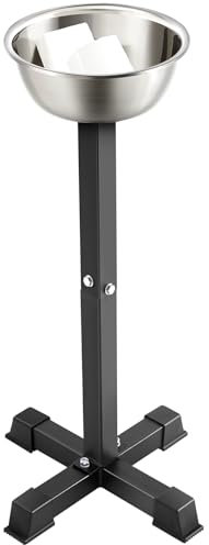Gisafai 20 x 20 x 38 Inches Portable Gym Chalk Stand Stainless Steel Freestanding Holder with 23 x 7 Inches Bowl for Gymnastics Weight Lifting Climbing Sports Supplies Accessories