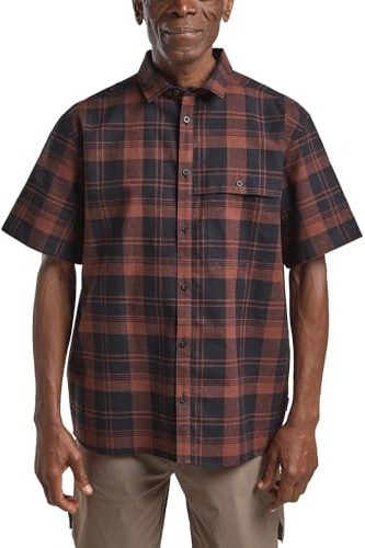 Jack Wolfskin Herren Great Plains Shirt Hemd, Check Dark Navy, M EU