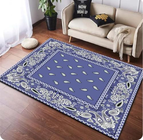 Mehrfarbiger Teppich mit Bandana-Muster, Badezimmer-Bodenmatte, Teppiche für Wohnzimmer, Schlafzimmer, Fußmatte 60x90cm
