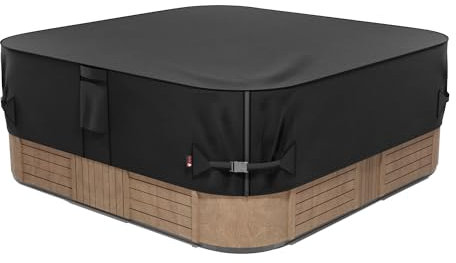 iBirdie Wasserdichte Whirlpool-Abdeckung für den Außenbereich, 246,4 x 246,4 cm, 2,4 x 2,4 m