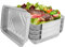 WOPPLXY 50 bandejas de aluminio sin tapa, 31,5 x 21,5 x 5 cm, bandejas de aluminio para barbacoa, 2250 ml, bandeja grande para hornear, cocinar, asar