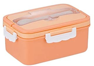 VDCVADKYE Thermo-Lunchbox, Stil Mikrowelle Lunchbox Umweltfreundliche Bento Box Und Lebensmittelbehälter(Orange)